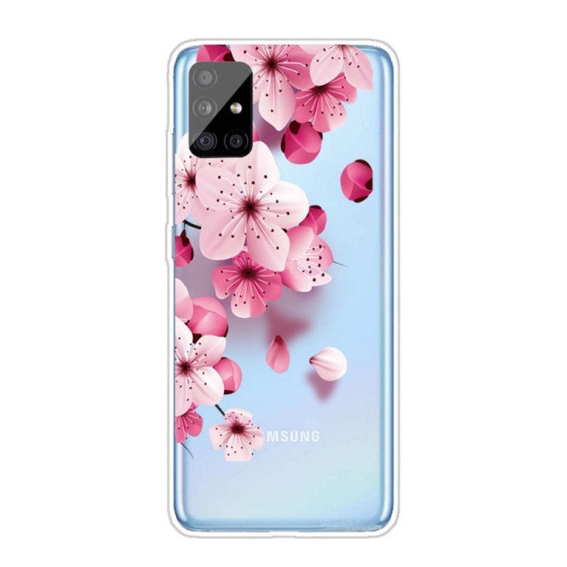 Kryt Samsung Galaxy A51 Malé Růžové Květy