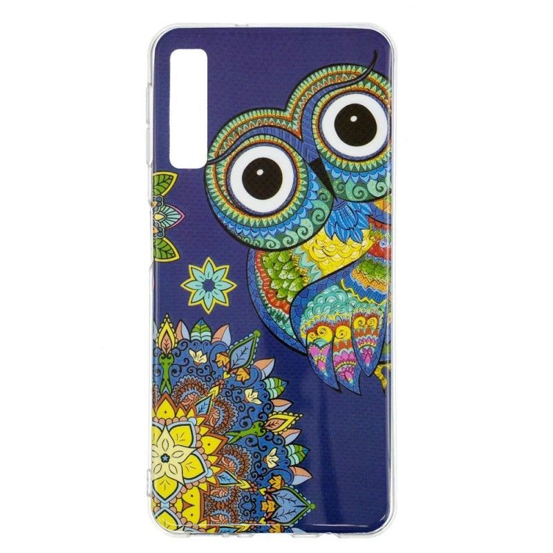 Kryt Samsung Galaxy A7 Fluorescenční Mandala Sova