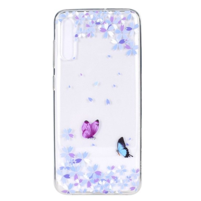 Kryt Samsung Galaxy A70 Průhlední Motýli A Květiny