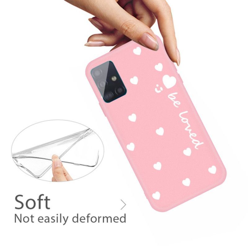 Kryt Samsung Galaxy A71 Být Milován Silikonovým Srdcem