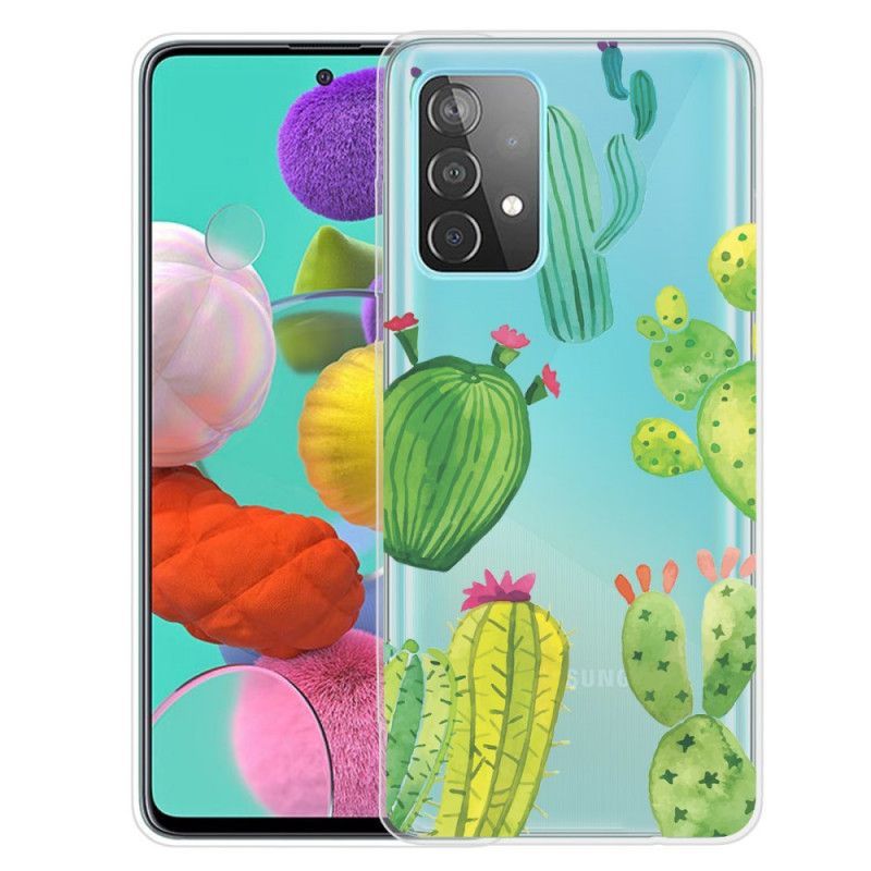 Kryt Samsung Galaxy A72 4g / A72 5g Akvarelové Kaktusy