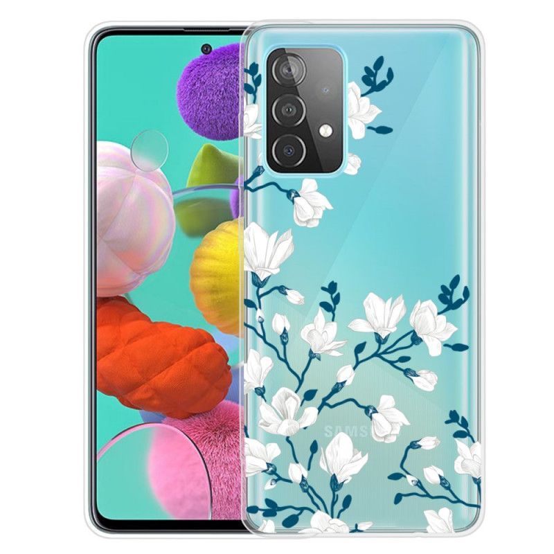Kryt Samsung Galaxy A72 4g / A72 5g Bílé Květy