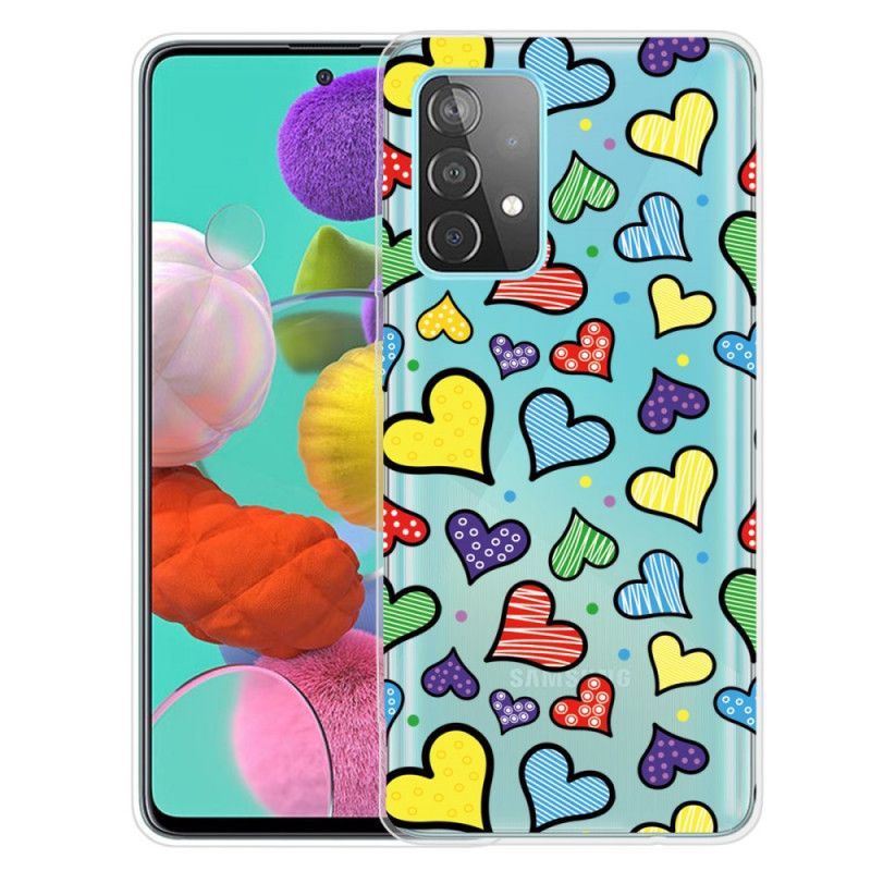 Kryt Samsung Galaxy A72 4g / A72 5g Různobarevná Srdce