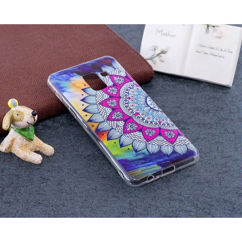 Kryt Samsung Galaxy A8 2018 Fluorescenční Barevná Mandala
