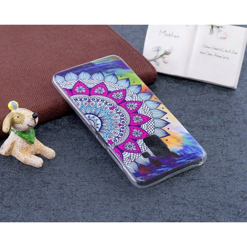 Kryt Samsung Galaxy A8 2018 Fluorescenční Barevná Mandala