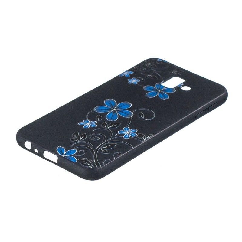 Kryt Samsung Galaxy J6 Plus Modré Květy