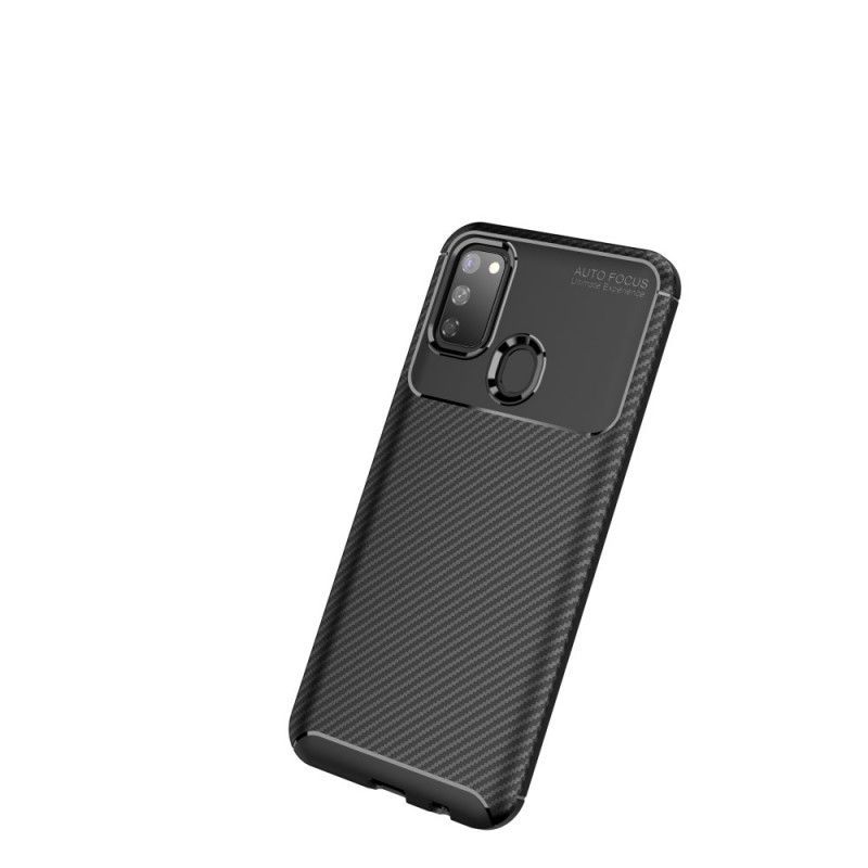 Kryt Samsung Galaxy M21 Flexibilní Textura Uhlíkových Vláken