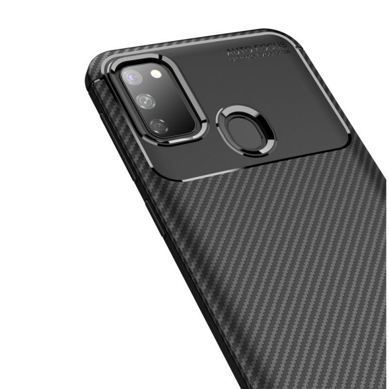Kryt Samsung Galaxy M21 Flexibilní Textura Uhlíkových Vláken