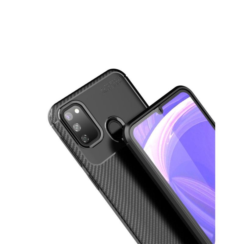 Kryt Samsung Galaxy M21 Flexibilní Textura Uhlíkových Vláken
