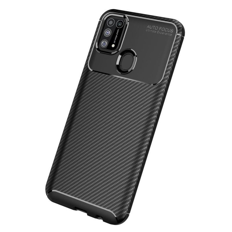 Kryt Samsung Galaxy M31 Flexibilní Textura Uhlíkových Vláken