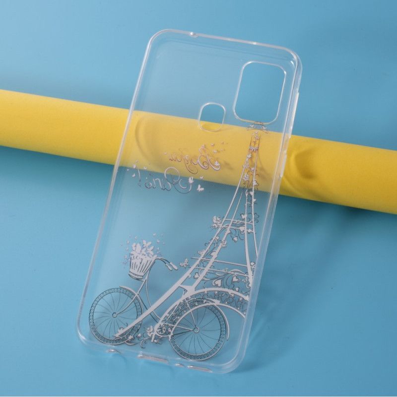 Kryt Samsung Galaxy M31 Transparentní Bonjour Paříž