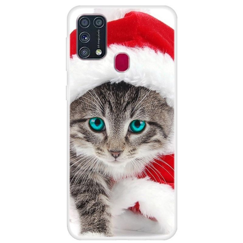 Kryt Samsung Galaxy M31 Vánoční Kočka