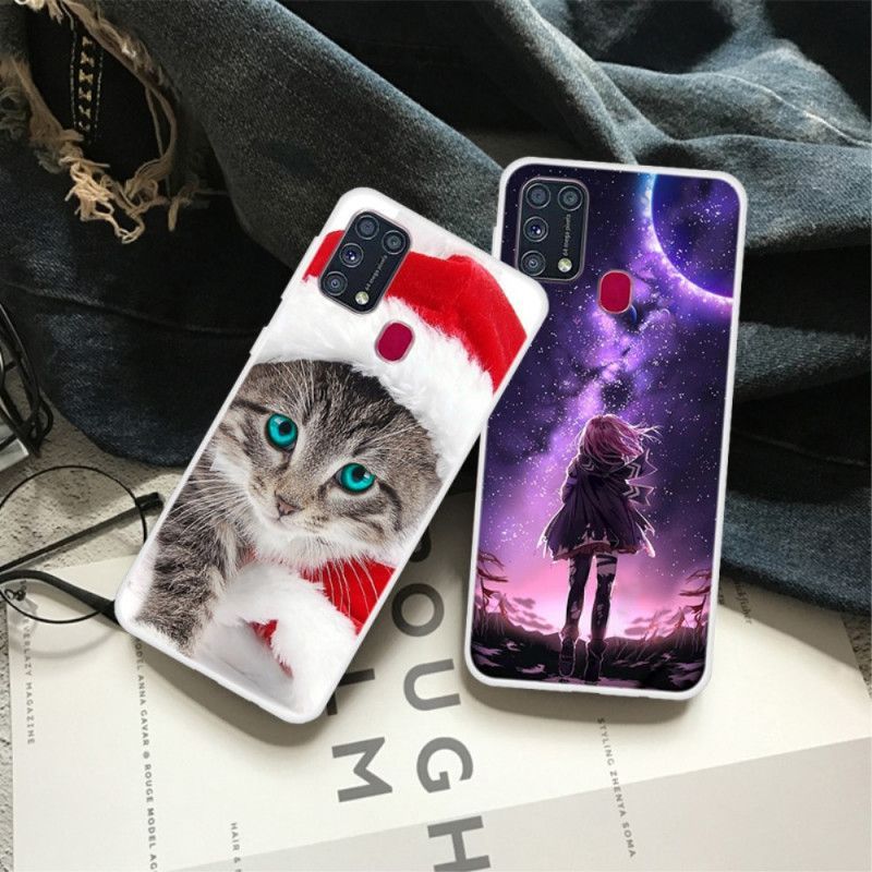Kryt Samsung Galaxy M31 Vánoční Kočka