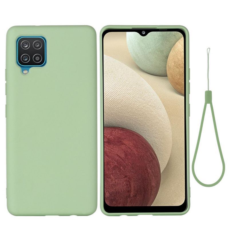 Kryt Samsung Galaxy M32 Tekutý Silikon Se Šňůrkou