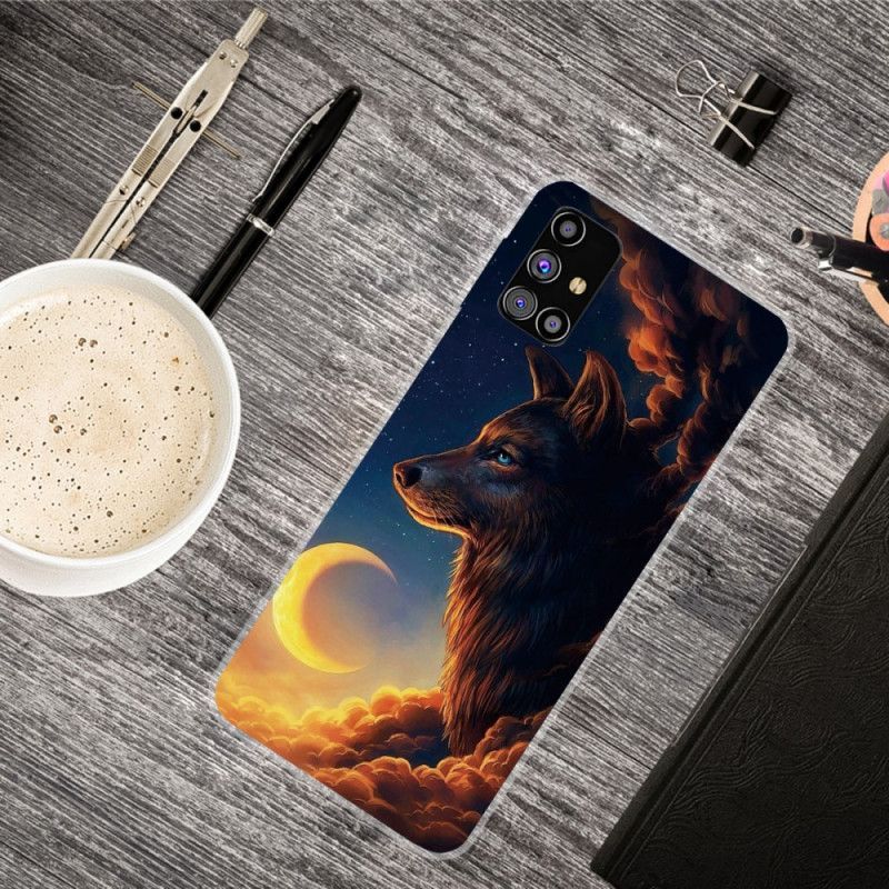 Kryt Samsung Galaxy M51 Flexibilní Vlk