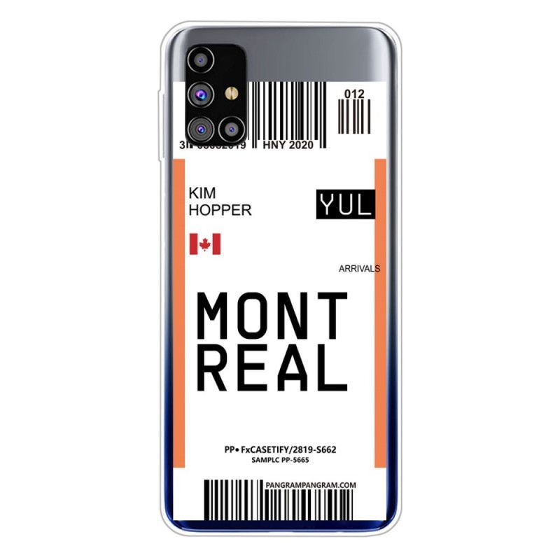 Kryt Samsung Galaxy M51 Palubní Vstupenka Do Montrealu
