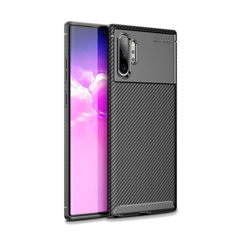 Kryt Samsung Galaxy Note 10 Plus Flexibilní Textura Uhlíkových Vláken