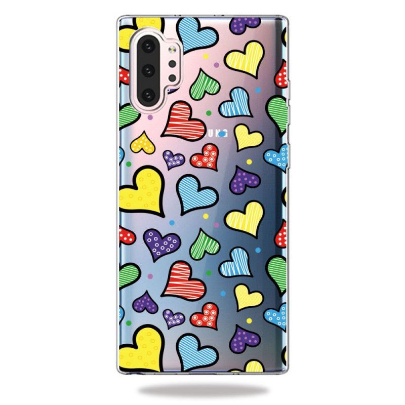 Kryt Samsung Galaxy Note 10 Plus Vícebarevná Srdce