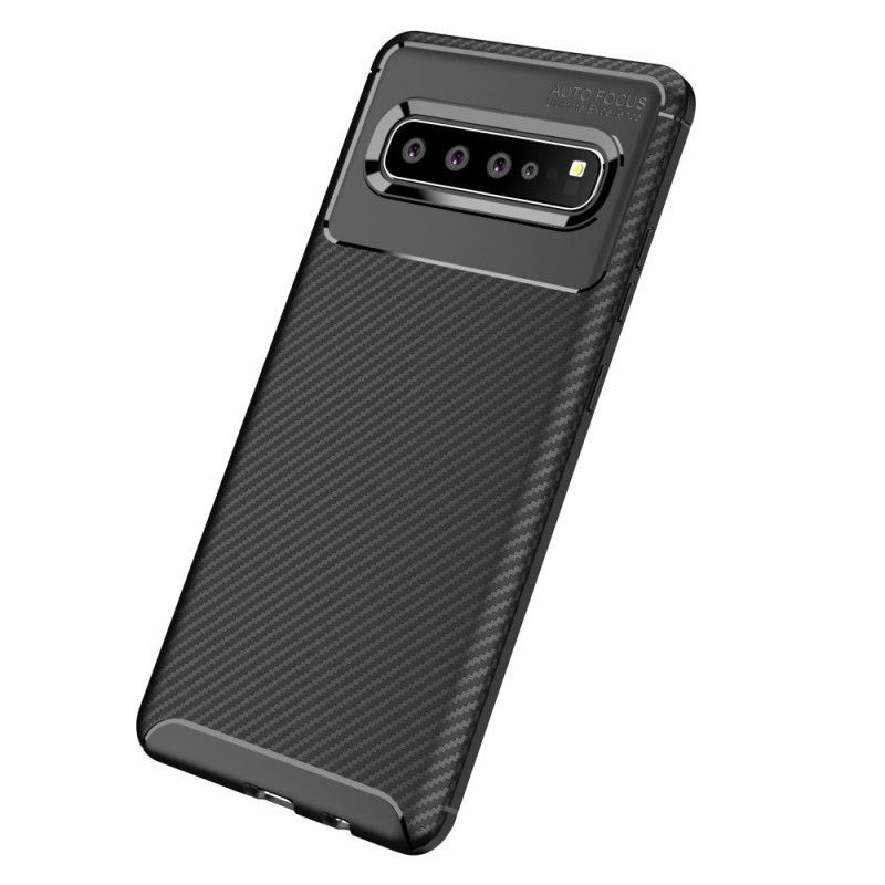 Kryt Samsung Galaxy S10 5g Flexibilní Textura Uhlíkových Vláken