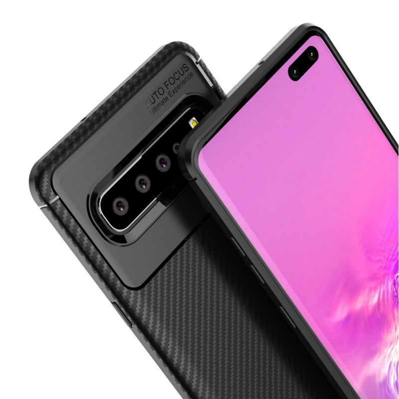 Kryt Samsung Galaxy S10 5g Flexibilní Textura Uhlíkových Vláken