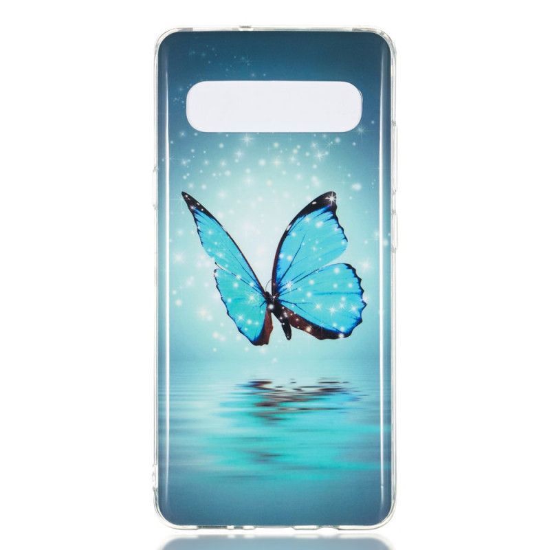 Kryt Samsung Galaxy S10 5g Fluorescenční Modrý Motýl