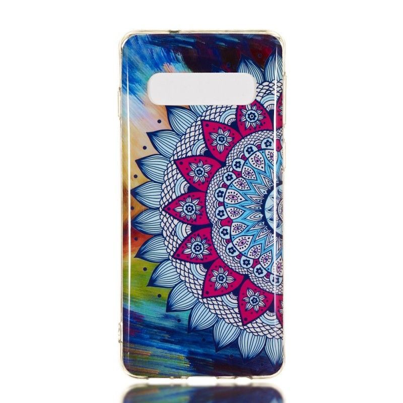 Kryt Samsung Galaxy S10 Fluorescenční Barevná Mandala