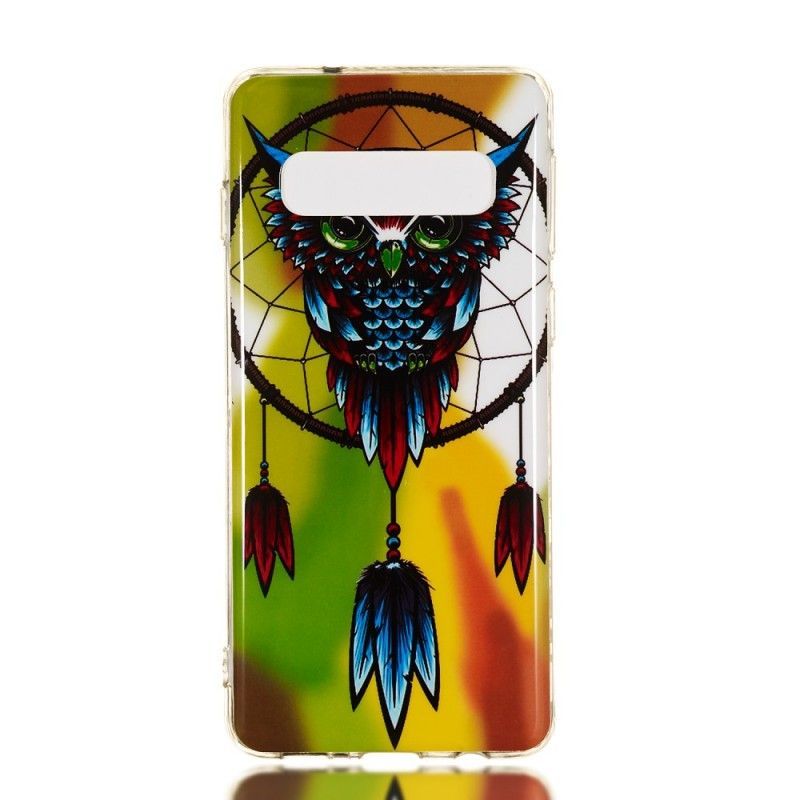 Kryt Samsung Galaxy S10 Fluorescenční Sova Lapač Snů
