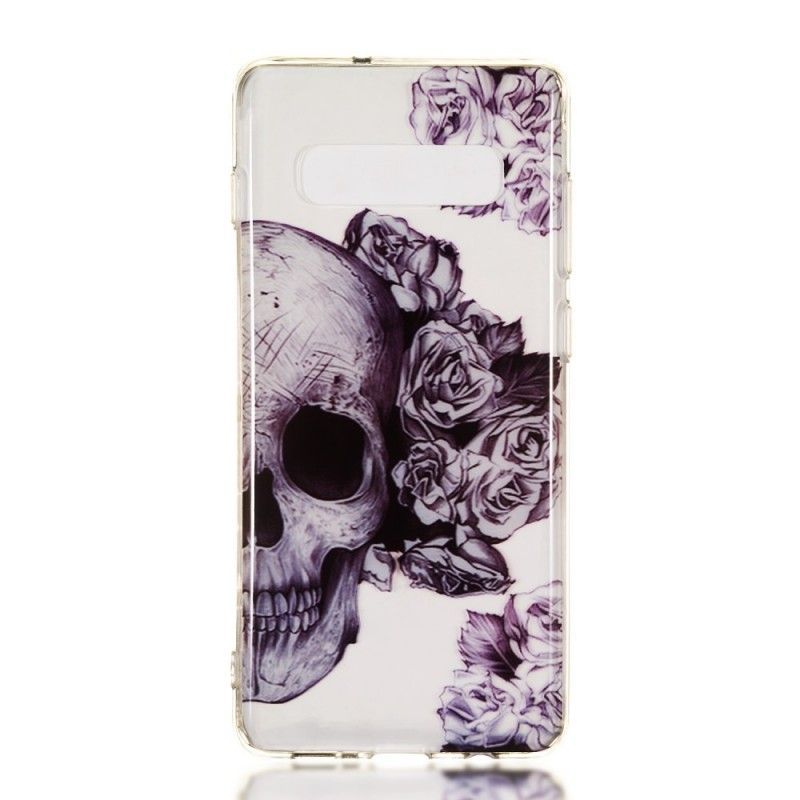 Kryt Samsung Galaxy S10 Plus Květinová Lebka