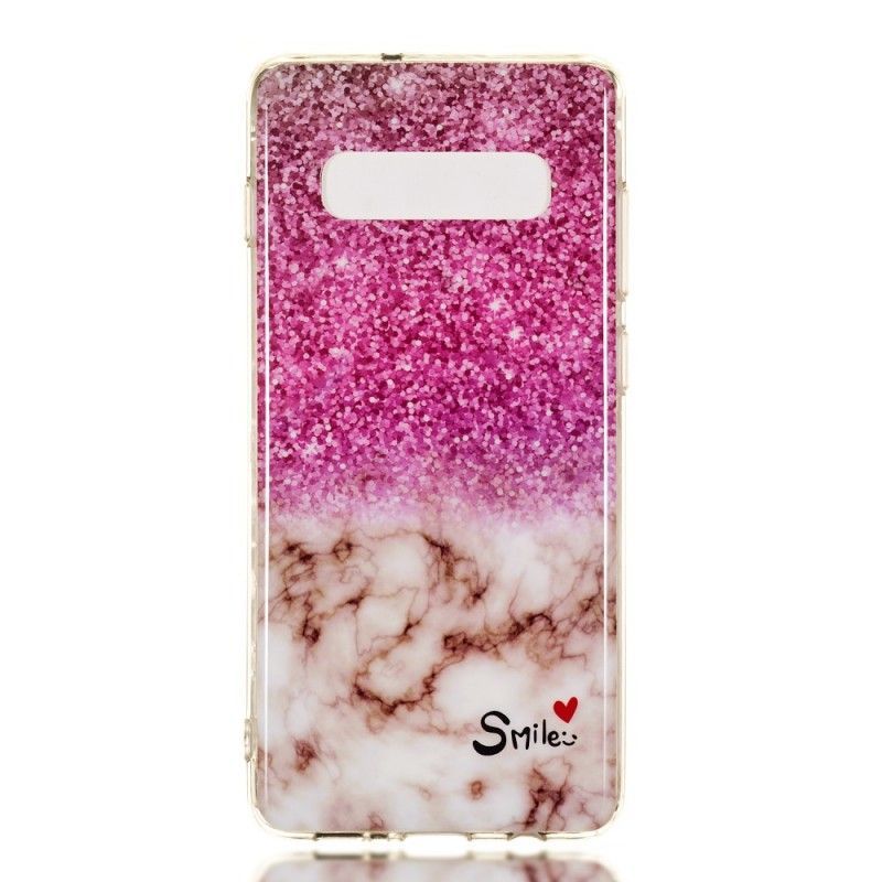 Kryt Samsung Galaxy S10 Plus Mramorový Třpyt A Úsměv