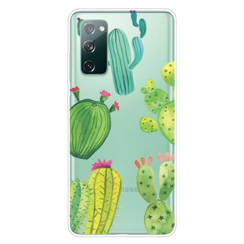 Kryt Samsung Galaxy S20 Fe Akvarelové Kaktusy