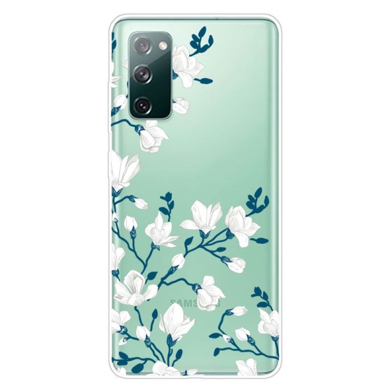 Kryt Samsung Galaxy S20 Fe Bílé Květy