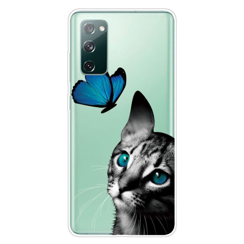 Kryt Samsung Galaxy S20 Fe Kočka A Motýl