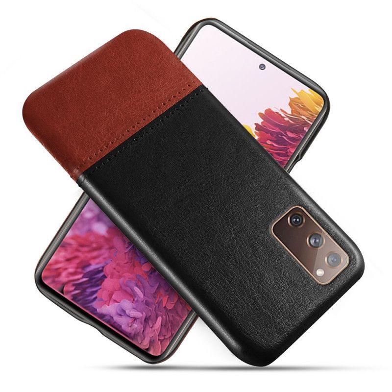 Kryt Samsung Galaxy S20 Fe Ksq Dvoubarevný Kožený Efekt