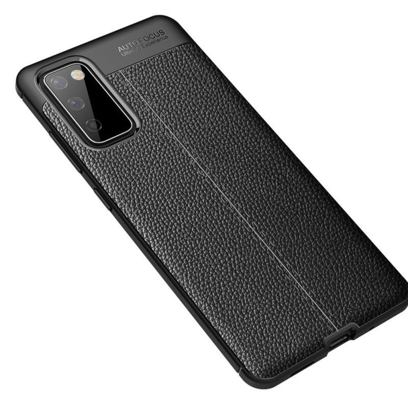 Kryt Samsung Galaxy S20 Fe Litchi S Dvojitým Koženým Efektem