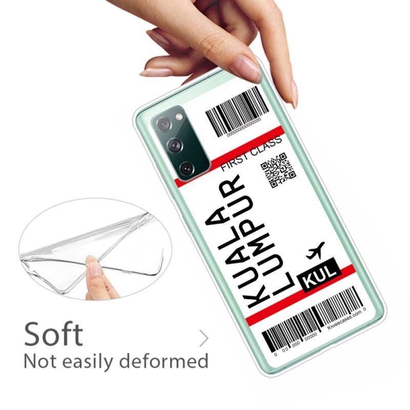 Kryt Samsung Galaxy S20 Fe Palubní Vstupenka Do Kuala Lumpur