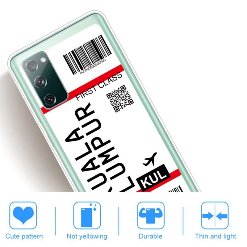 Kryt Samsung Galaxy S20 Fe Palubní Vstupenka Do Kuala Lumpur