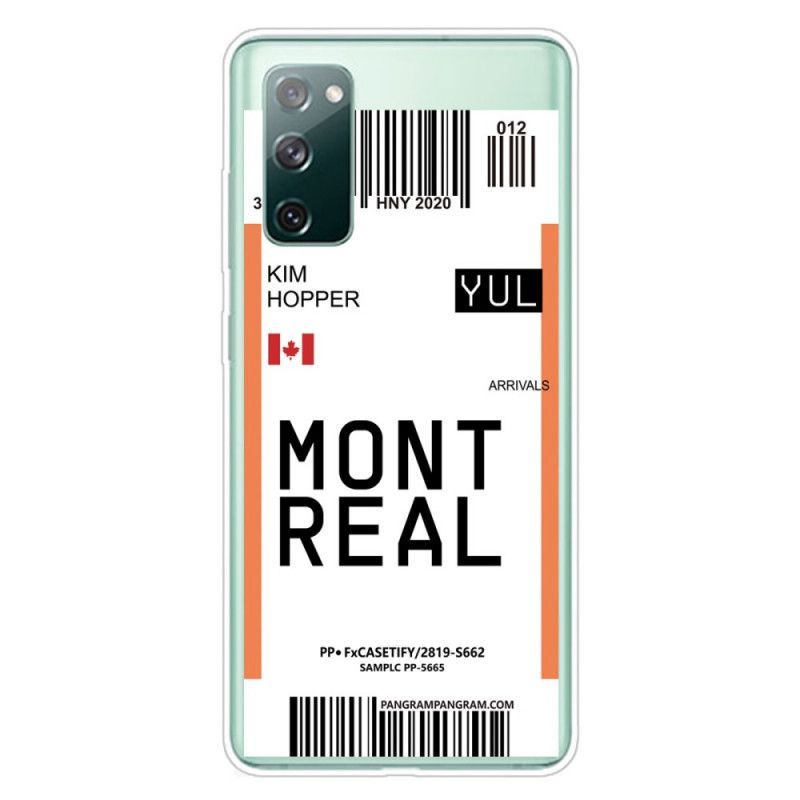 Kryt Samsung Galaxy S20 Fe Palubní Vstupenka Do Montrealu