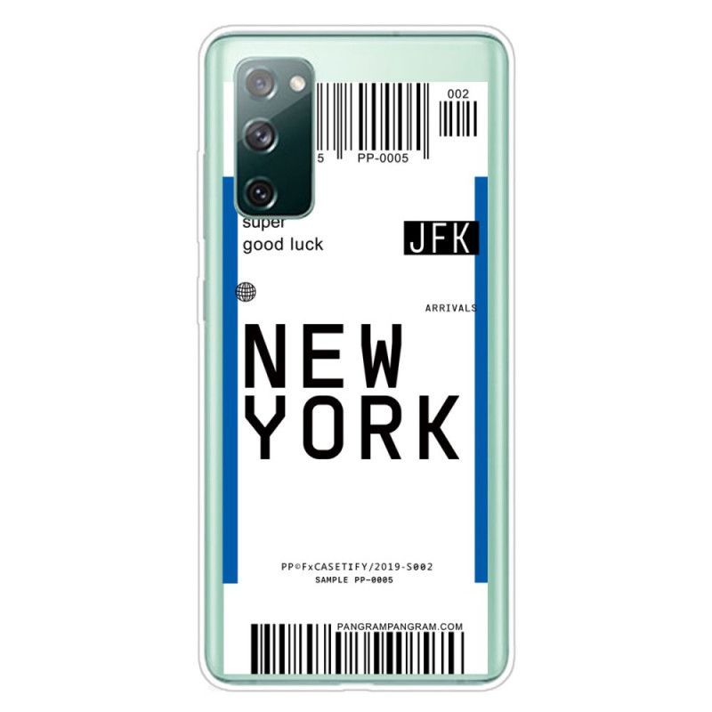 Kryt Samsung Galaxy S20 Fe Palubní Vstupenka Do New Yorku
