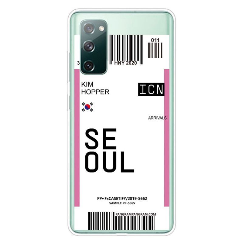 Kryt Samsung Galaxy S20 Fe Palubní Vstupenka Do Soulu
