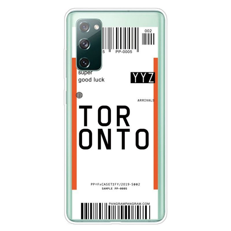 Kryt Samsung Galaxy S20 Fe Palubní Vstupenka Do Toronta