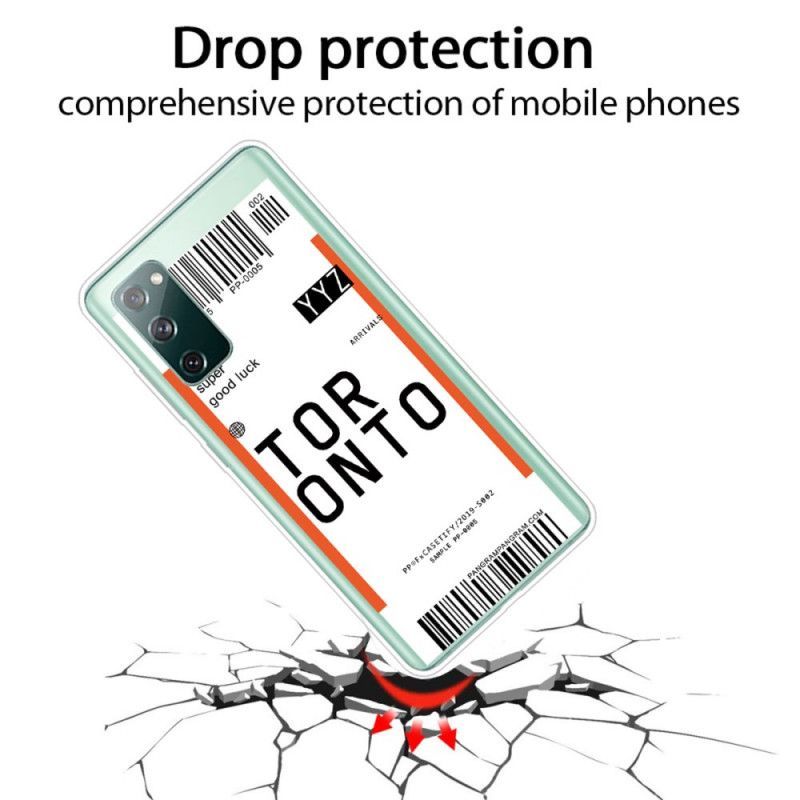 Kryt Samsung Galaxy S20 Fe Palubní Vstupenka Do Toronta