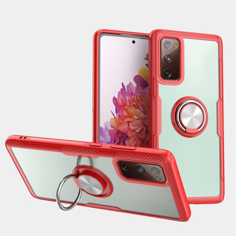 Kryt Samsung Galaxy S20 Fe Průhledný Kruh A Uhlík