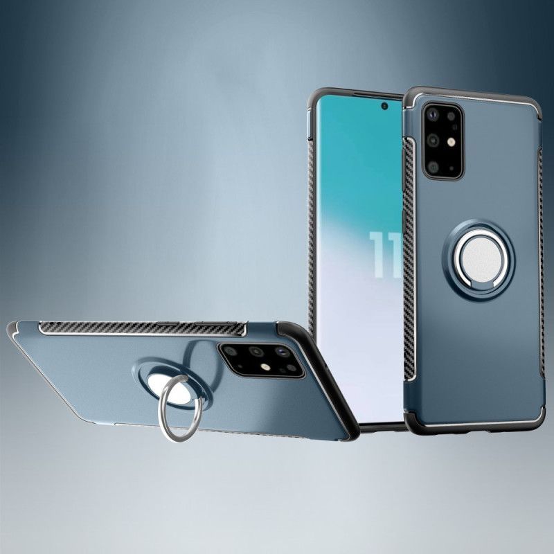 Kryt Samsung Galaxy S20 Uhlíkové Vlákno S Kovovým Prstencem