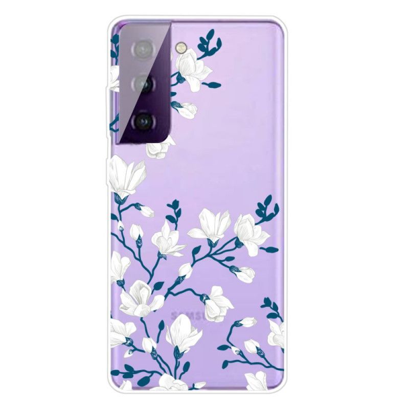Kryt Samsung Galaxy S21 5g Bílé Květy
