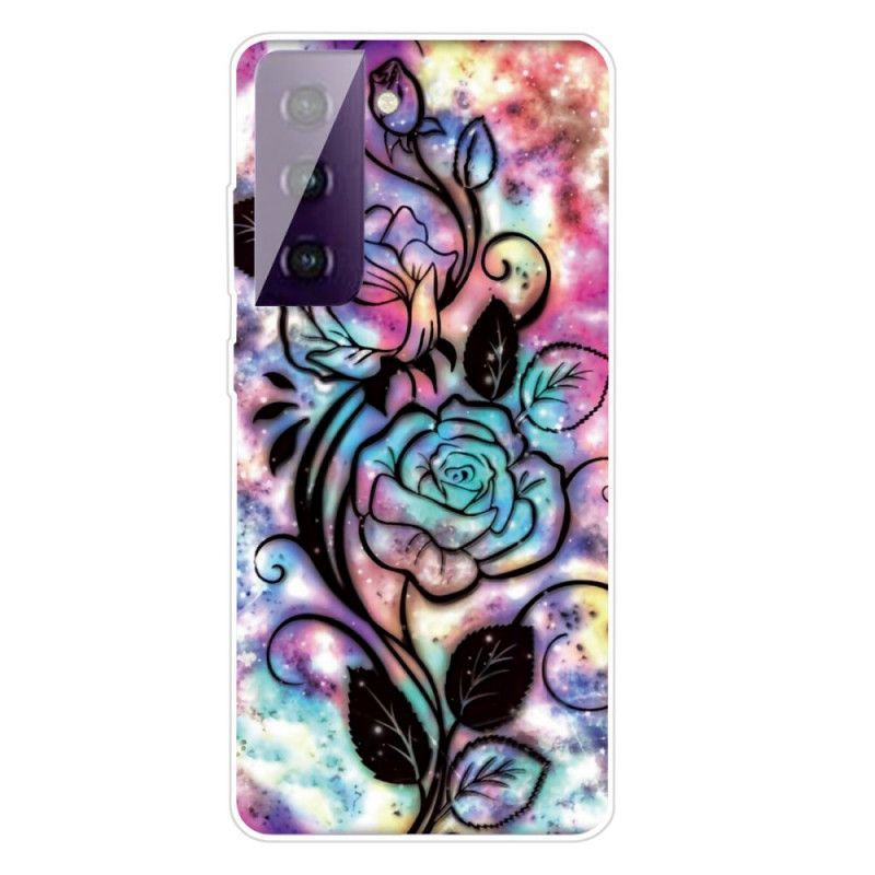 Kryt Samsung Galaxy S21 5g Grafická Květina
