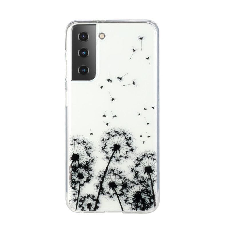 Kryt Samsung Galaxy S21 5g Průhledné Černé Pampelišky