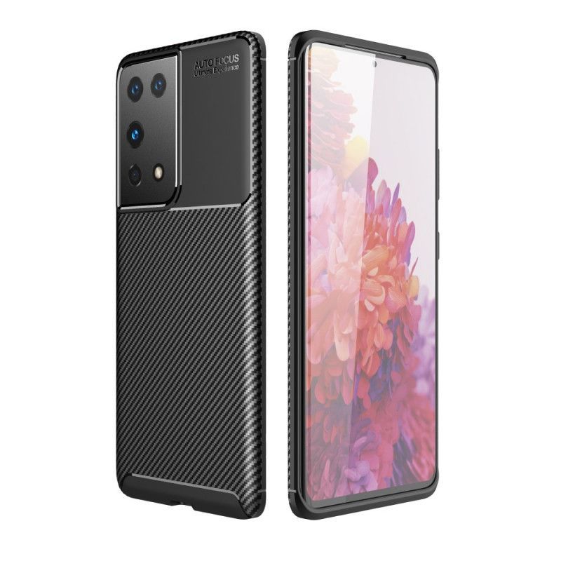 Kryt Samsung Galaxy S21 Ultra 5g Flexibilní Textura Uhlíkových Vláken