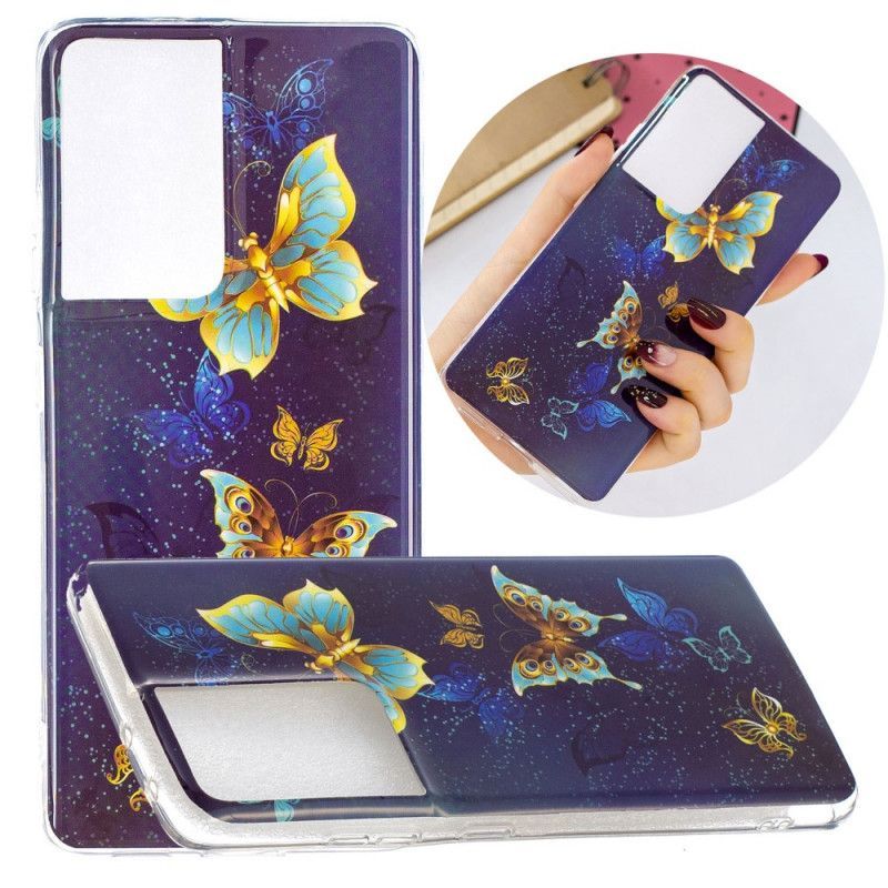 Kryt Samsung Galaxy S21 Ultra 5g Fluorescenční Motýlková Řada