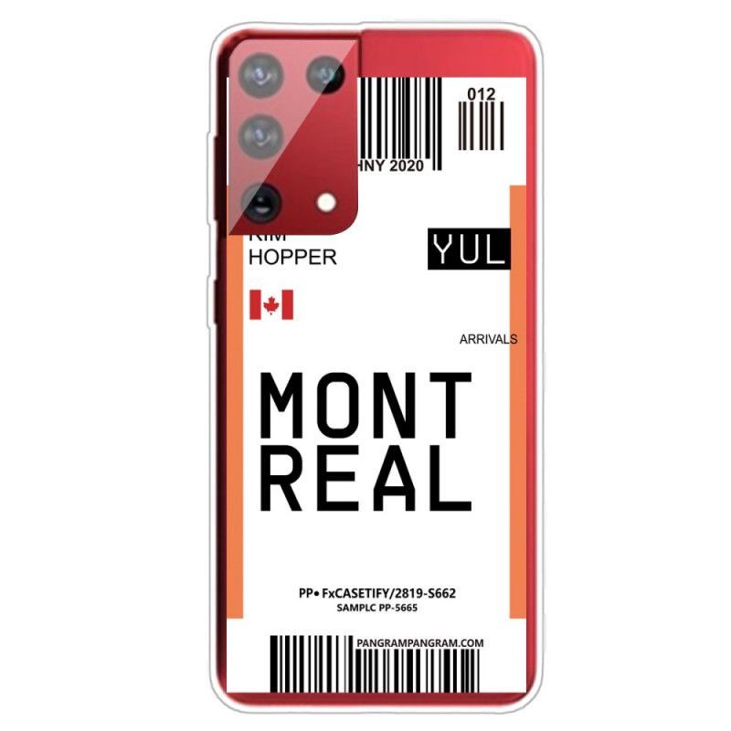 Kryt Samsung Galaxy S21 Ultra 5g Palubní Vstupenka Do Montrealu