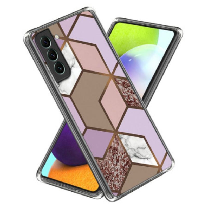 Kryt Samsung Galaxy S24 5g Mramorový Vzor Abstraktní Geometrie